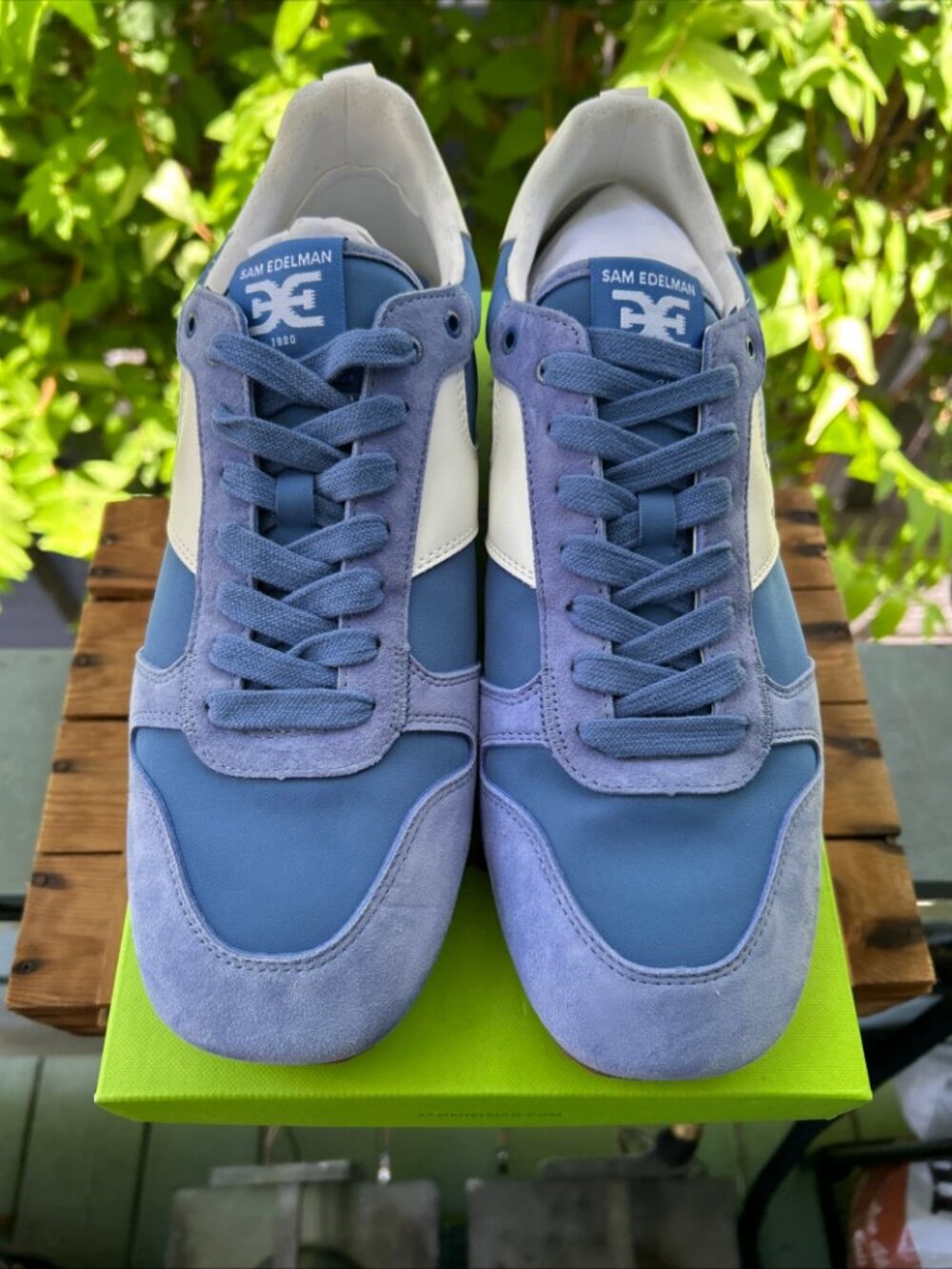Sam Edelman Zaria Blue/White Suede Sneakers 11-M - Picture 4 of 7